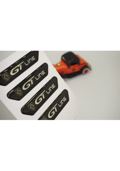 Peugeot Gt Line Logo Kapı Kenarı Koruma Metalize Damla Desen 3M B