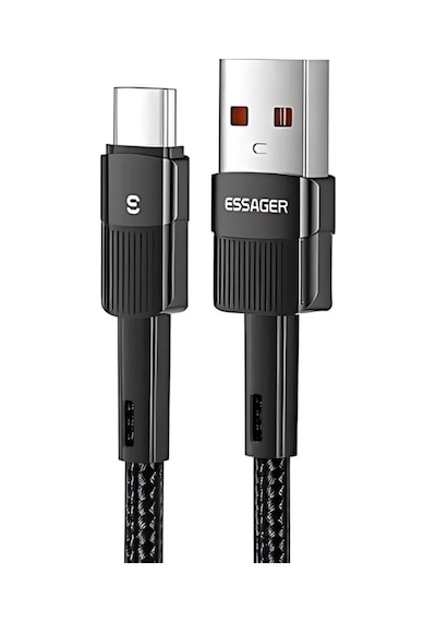 Essager 0.50cm 7a 66w Usb To Type-c Süper Hızlı Şarj Ve Data Kablosu,süper Dayanıklı Akım Ve Isı Korumalı