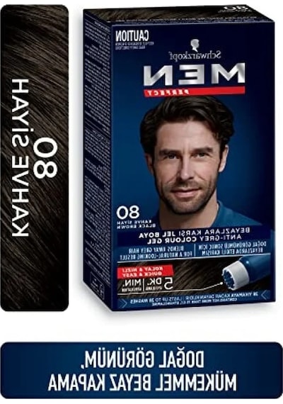 Erkekler İçin Hızlı Etkili Saç Boyası - Kahve Siyah, 80 Ml 0.20 L