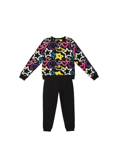 Denokids Mshb&g Street Style Kız Çocuk Eşofman Takımı - Siyah