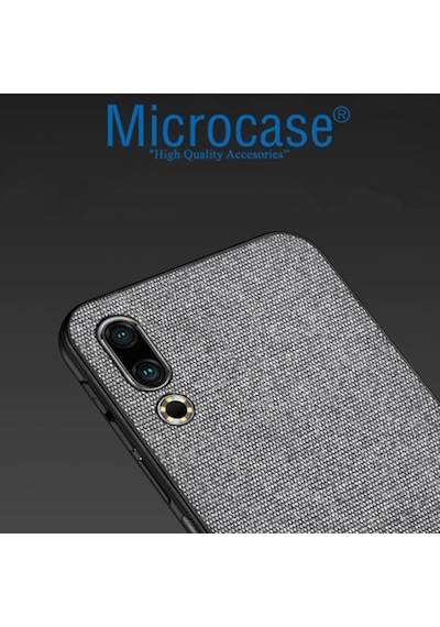 Microcase Meizu 16S Fabrik Serisi Kumas & Deri Desen Kilif 392390925