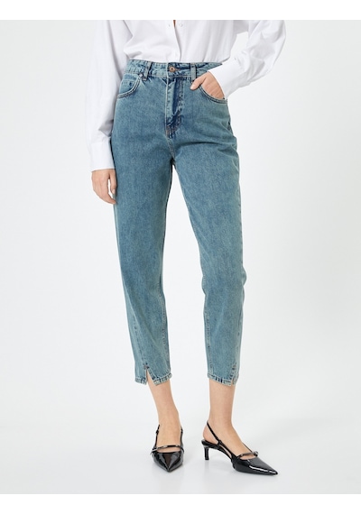 Koton Mom Kot Pantolon Kısa Dar Paça Yırtmaç Detaylı Cepli - Mom Jean Orta İndigo 4sal40012md 4SAL40012MDMID İndigo Koton Mom Kot Pantolon Kısa Dar Paça Yırtmaç Detaylı Cepli - Mom Jean Orta İndigo 4sal40012md 4SAL40012MDMID İndigo