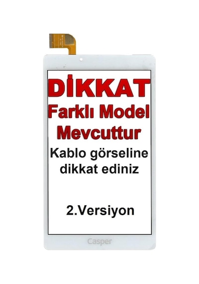 Casper Via S18 Uyumlu Beyaz Dokunmatik - Ön Cam Ver.2 / Fpca-80a75-v01