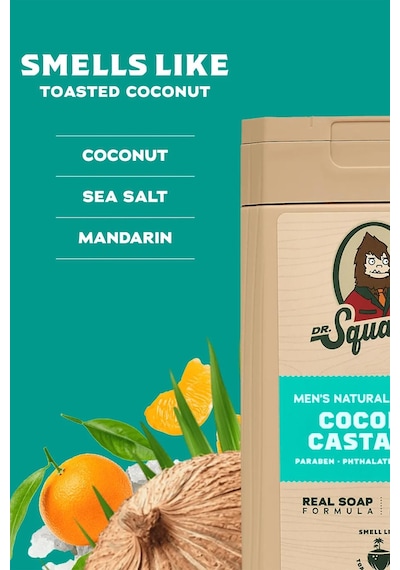 Dr. Squatch Men's Coconut Castaway Duş Jeli 414ml Hindistan Cevizi