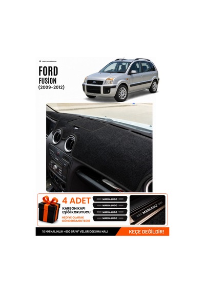 Ford Fusion 2009-2012 Uyumlu Torpido Koruma, Torpido Örtüsü, Torpido Kılıfı - Siyah