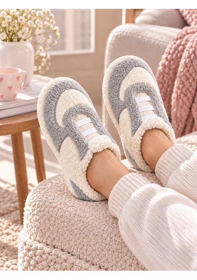 Moon Cloud Kürk Detaylı Peluş Ev Ayakkabısı Rahat Kaydırmaz Taban Sıcak Tutan Kışlık Ev Botu Panduf Zyn313 Gri Moon Cloud Kürk Detaylı Peluş Ev Ayakkabısı Rahat Kaydırmaz Taban Sıcak Tutan Kışlık Ev Botu Panduf Zyn313 Gri
