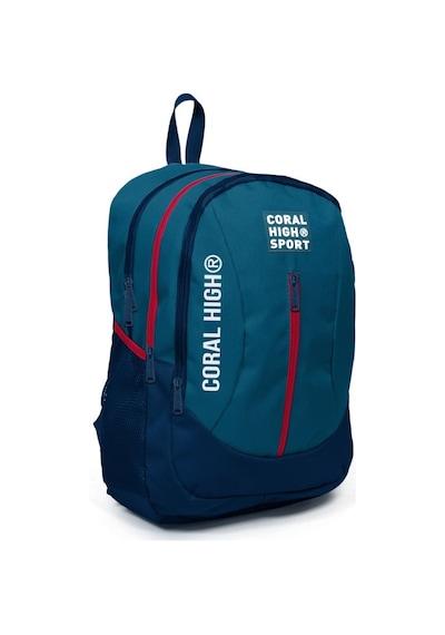 Coral High Sport Nefti Lacivert Okul ve Günlük Sırt Çantası Dört Gözlü USB ve AUX Soketli