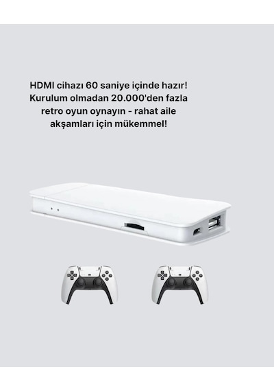 20.000 Yüklü Oyunlu Kablosuz Retro Oyun Konsolu 4k Destekli 23066412