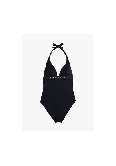 Tommy Hilfiger Tommy Hılfıger Halter One Pıece Ext Sızes Mayo-7032 Black