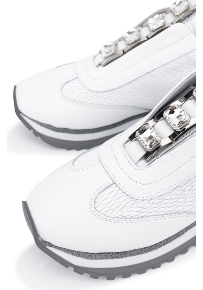 Tamer Tanca Kadın Hakiki Deri Beyaz Sneakers & Spor Ayakkabı 1201 4016 Bn Ayk Y26 Beyaz