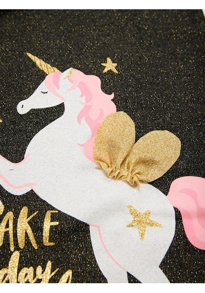 Denokids Mshb&g Kanatlı Unicorn Kız Çocuk Elbise Renkli Çok Renkli