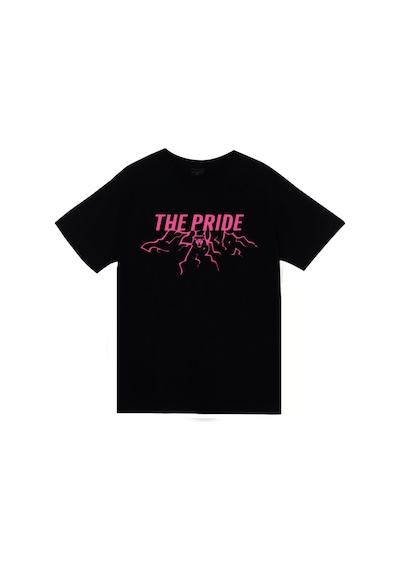 K-pop Demon Hunters & Saja Boys The Pride Baskılı Unisex %100 Pamuk Siyah T-shirt SIYAH