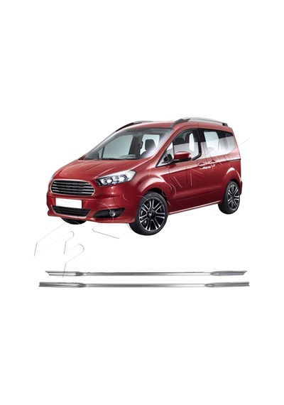 Ford Courier Uyumlu 2014 Ve Üzeri Krom Ön Panjur Alt Çıtası 2 Parça Paslanmaz Çelik