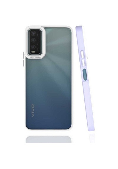 Vivo Y20 Kılıf Zore Mima Kapak Lila