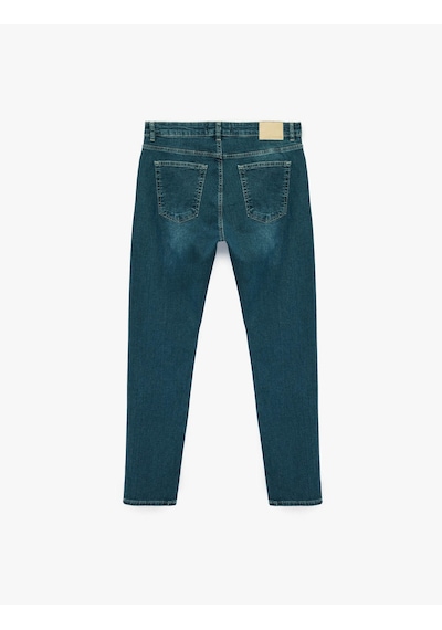 Koton Slim Fit Brad Yeşil Erkek Jean Pantolon 7wam40085nd