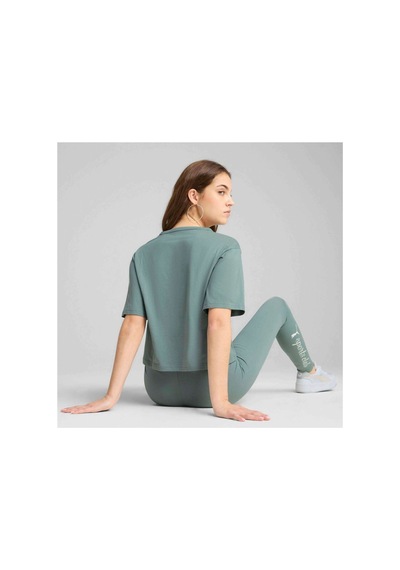Puma Class Relaxed Crop Tee Yeşil Yeşil