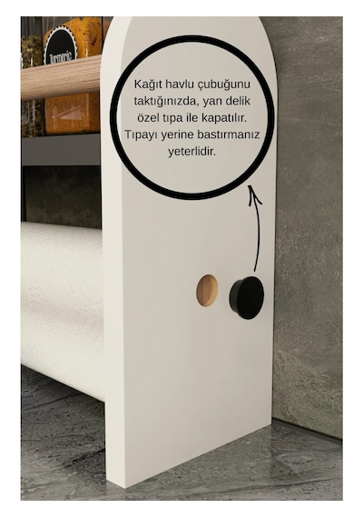 Modern Tezgah Üstü Ahşap Baharatlık Havluluk Mutfak Düzenleyici Raf Antrasit