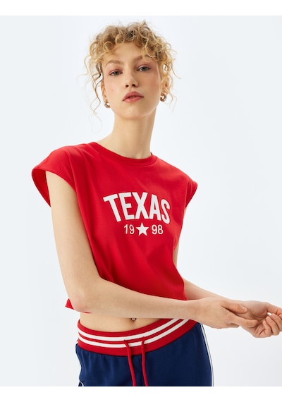 Koton Slogan Baskılı Kolsuz Crop Bisiklet Yaka Tişört Kırmızı 5sal10118ık KIrmızı Kırmızı Koton Slogan Baskılı Kolsuz Crop Bisiklet Yaka Tişört Kırmızı 5sal10118ık KIrmızı Kırmızı