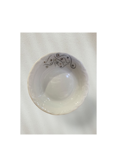 Yakamoz 14cm Çerezlik Çukur Tabak 6'lı Beyaz - 693115884 Beyaz