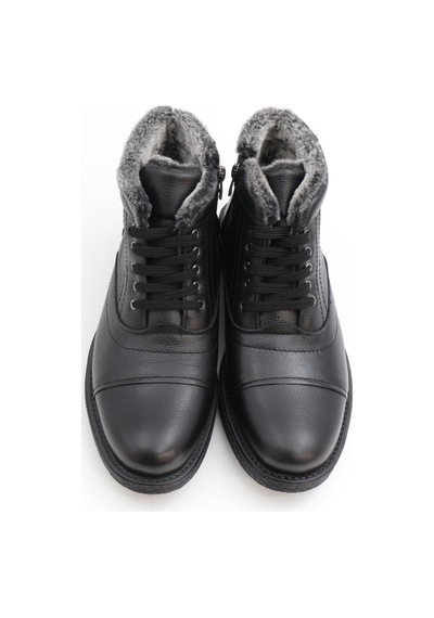 Nesilshoes Nesil Shoes Thrtrk 906 Siyah Hakiki Deri Kauçuk Taban Erkek Bot