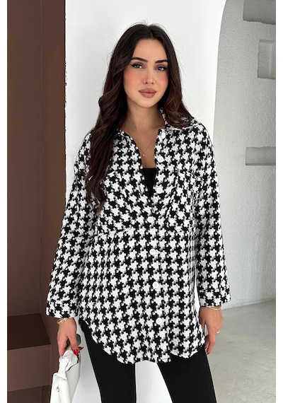 Asprin Fashion Kazayağı Gömlek Siyah Siyah