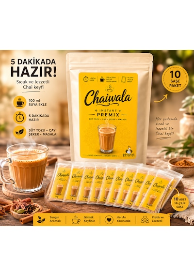 Bharat By Chaıwala Instant Premıx 5 Dk Da Hazır Masala Çayı - 14g 10 Paket
