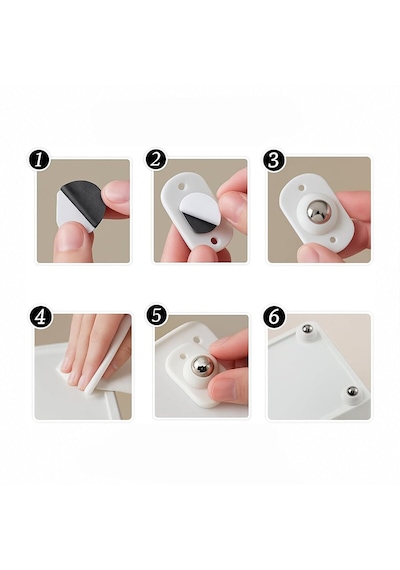 Kartelalı 4pcs Tek Bilya Tekerlekli Mobilya Eşya Taşıma Aparatı 360 8kg Taşıma Kapasite 5639