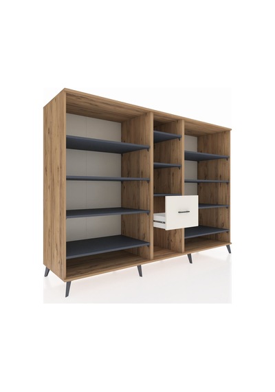 Kronos Dolap 11 Raflı 3 Çekmeceli 220x59x163 Çam-antrasit/aytaşı Çam-antrasit/aytaşı Kronos Dolap 11 Raflı 3 Çekmeceli 220x59x163 Çam-antrasit/aytaşı Çam-antrasit/aytaşı