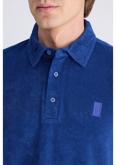 Twn Slim Fit Saks Mavi Düz Örgü Pamuklu T-shirt 4ec1400054830 750