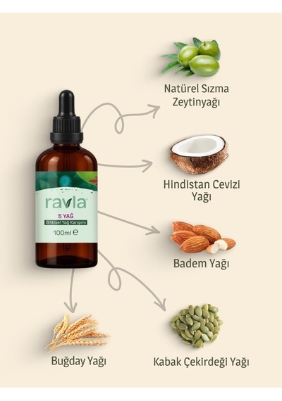 Ravla 5 Yağ Bitkisel Yağ Karışımı - 100ml 100 ML