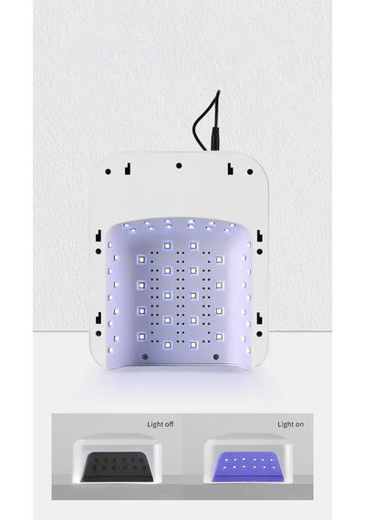 T9 Deri Yüzeyli Manikür Tırnak Kurutucu Uv Led Lamba Protez Tırnak Lambası Beyaz 48w