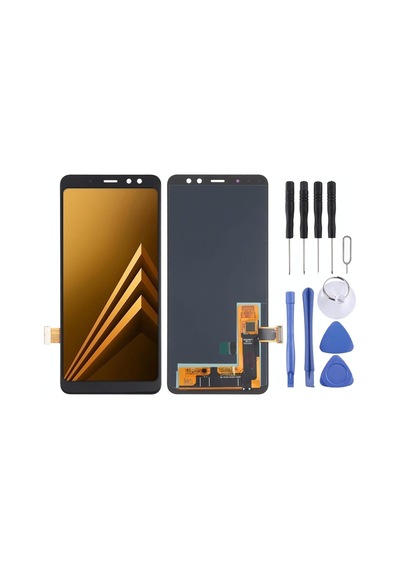 Samsung Galaxy Uyumlu  A8 2018 A530 Oled Lcd Ekran Dokunmatik Siyah Oled