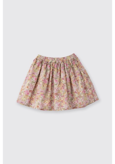Panço Liberty Kumaş Desenli Kız Çocuk Etek Pembe