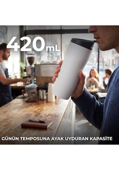 S-link Sl-tm1975 Mat Beyaz 240ml Iç 304 Dış 201 Paslanmaz Çelik Termos Kupa Çok Renkli
