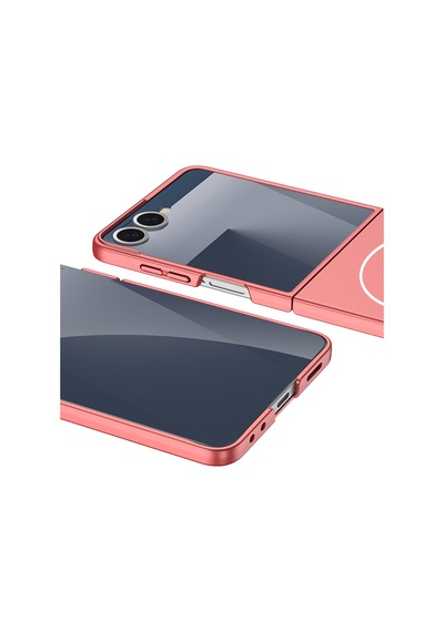Galaxy Uyumlu Z Flip 7 Kılıf Wireless Şarj Özellikli Pazarplus Kıpta M-safe Kılıf Gümüş
