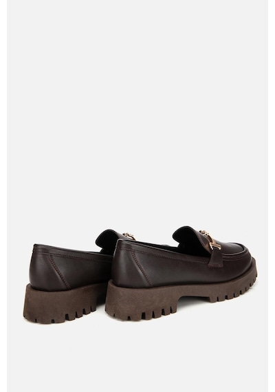 Yaya By Hotiç Yaya Kadın Kahverengi Tokalı Klasik Loafer