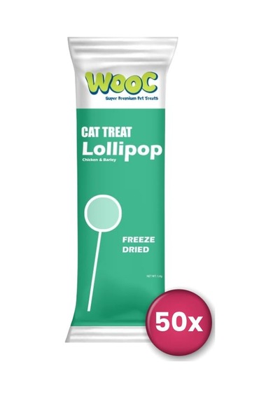 Wooc Tavuk Ve Arpalı Lollipop Kedi Ödül Maması 50'li