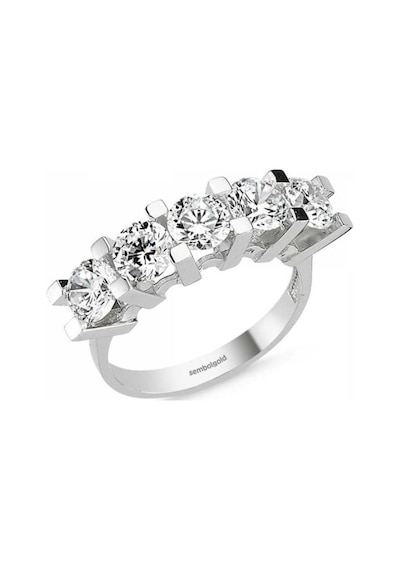 Altın 5 Taş Yüzük Swarovski Taşlı 285792521