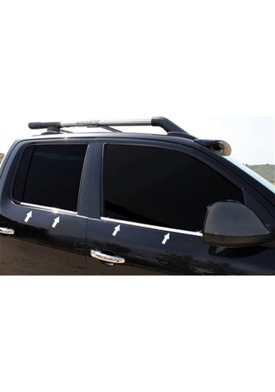 Woc Chrome Vw Amarok Krom Cam Çıtası 2010-2021 4 Parça Paslanmaz Çelik