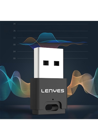 Lenyes Lr203 Usb Bluetooth 5.0 Wireless Transmitter Adaptör Siyah