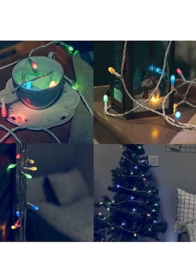 100m Rgb Led Işıklandırma Noel Işıkları-ağaç Süsleme Yılbaşı Süs Çok Renkli