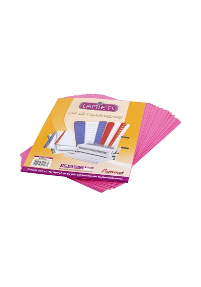 Lamiess A-4 160 Mıc.Opak Cilt Kapağı Pembe 100 'Lü