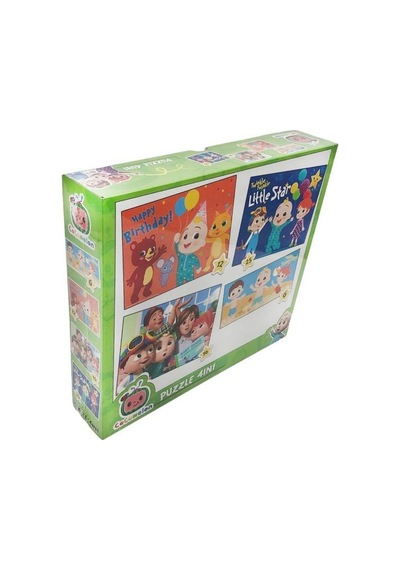 Cocomelon Kutulu Lisanlı 4 Lü Puzzle/Yapboz