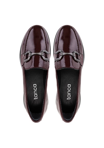Tamer Tanca Kadın Hakiki Deri Bordo Loafer Ayakkabı 899 26101 Bn Ayk Sk25-26 K.bordo Rgn Bordo