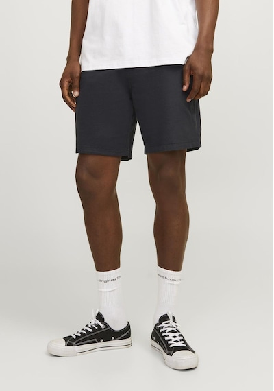 Jack & Jones Erkek Keten Karisimli Chino Sort - Tace 12248627 Black Vizon