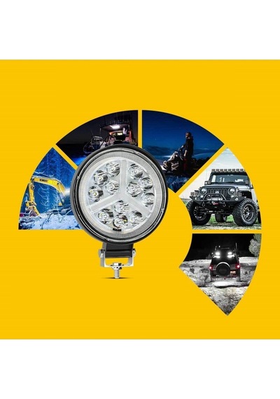 Off Road Led Çalışma Lambası Drl Sarı Renk Sinyal Çakarlı Flash Arazi Aracı Tır Kamyon Tekne Sis Farı