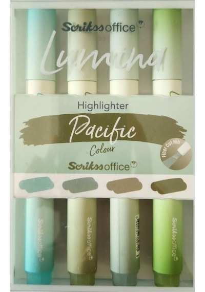 Scrikss Lumina Pacific Fosforlu Kalem 4'lü Set Yeşil