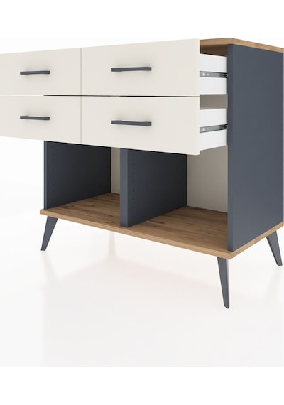 Hyperion Şifonyer 4 Çekmeceli 88x44x80 Antrasit-çam/aytaşı Çam/aytaşı Hyperion Şifonyer 4 Çekmeceli 88x44x80 Antrasit-çam/aytaşı Çam/aytaşı