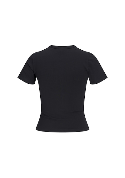 Jack & Jones Kadın Kısa Kol Düz Renk Tişört - Gigi - 12257984 Black