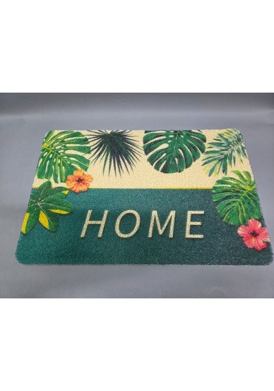Hijyenik Kıvırcık Paspas 40x60 Cm - Islaklık Emici Kapı Önü Paspası Yeşil